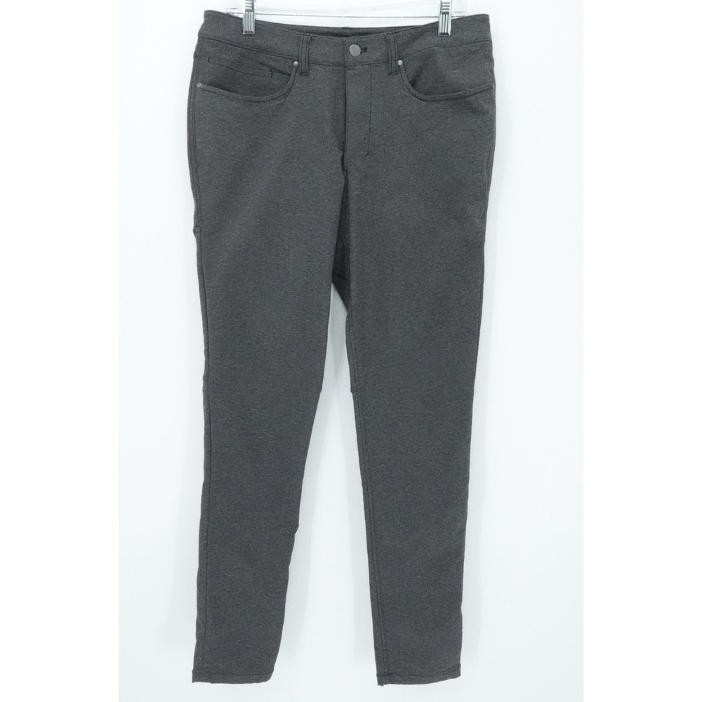 Lululemon Pants Mens 32x31 Black Heathered ABC Tech Canvas Skinny‎ Stretch Chino